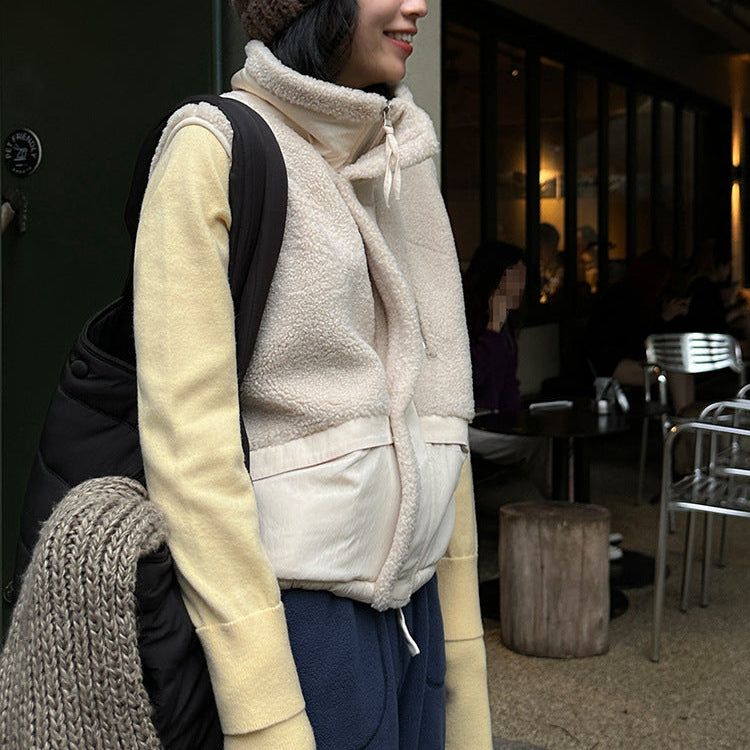 Sleeveless Boa Jacket