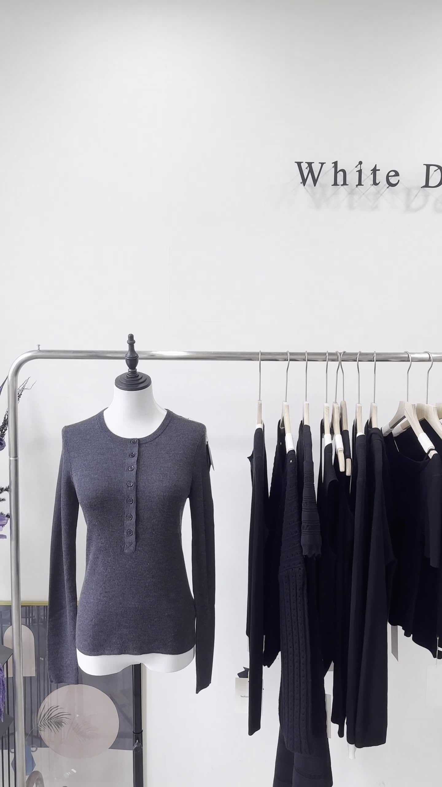Basic Henley Neck Sweater