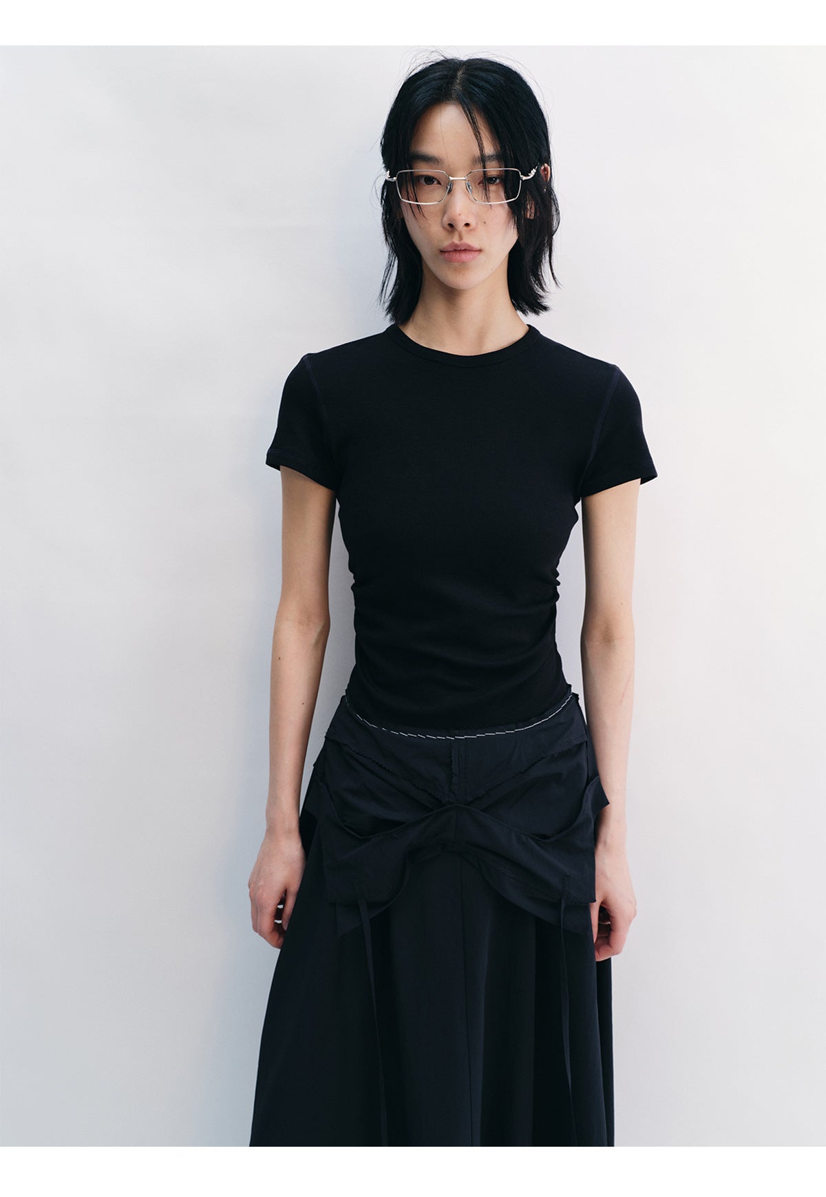 Curve Fit Shirring Tee