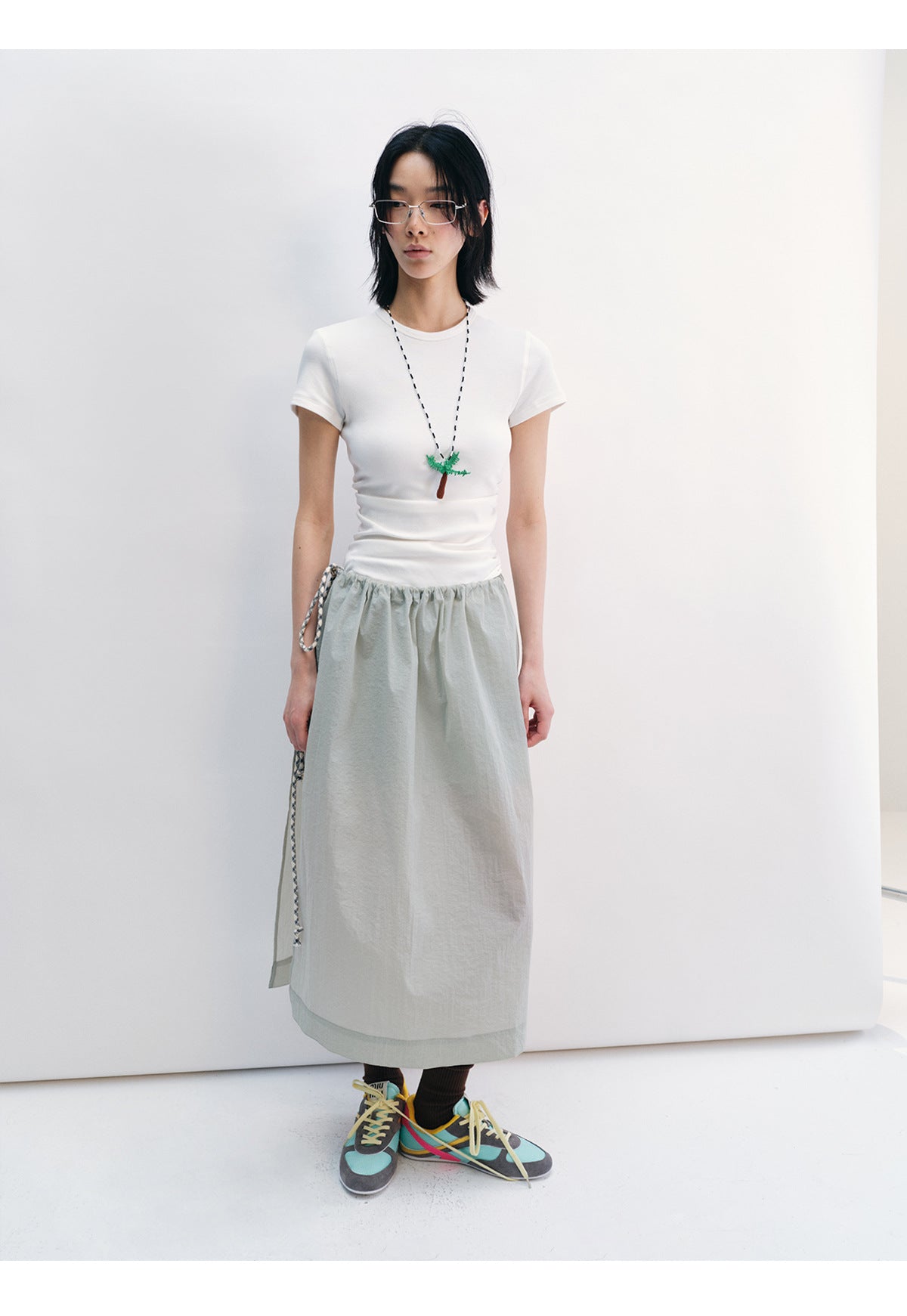 Curve Fit Shirring Tee