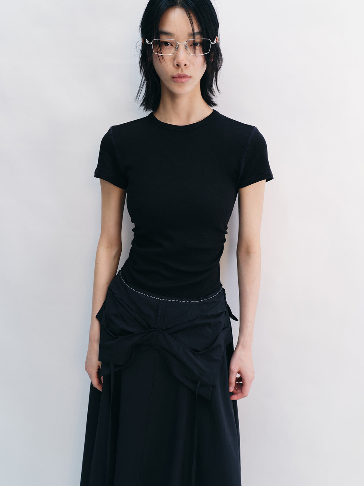 Curve Fit Shirring Tee