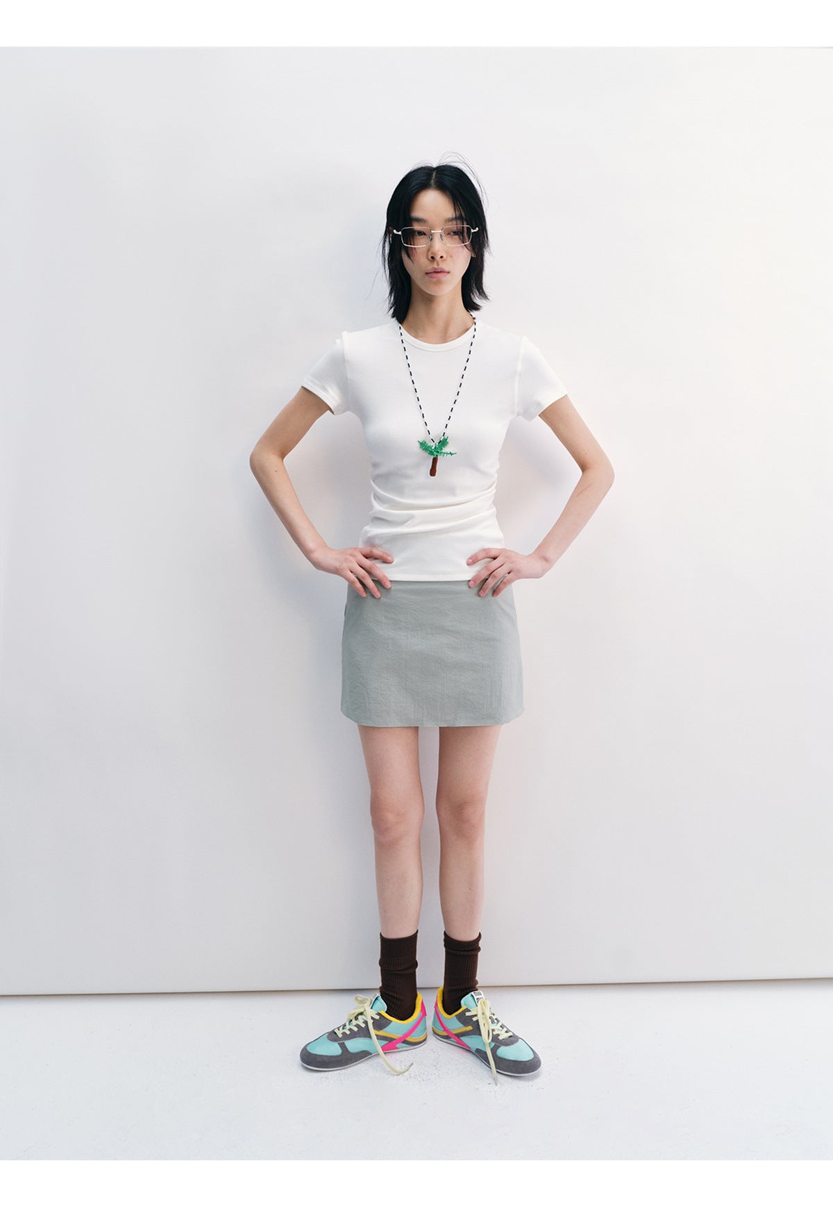 Curve Fit Shirring Tee
