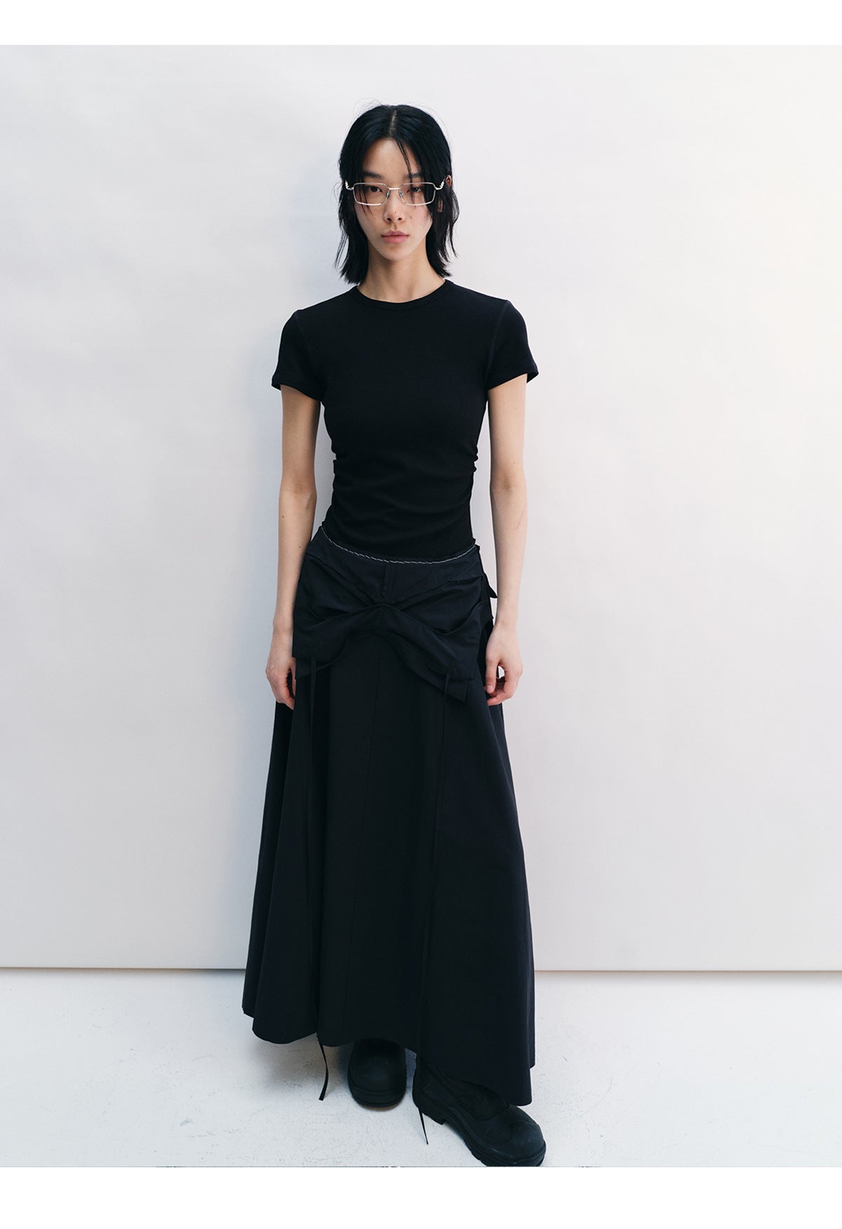 Curve Fit Shirring Tee