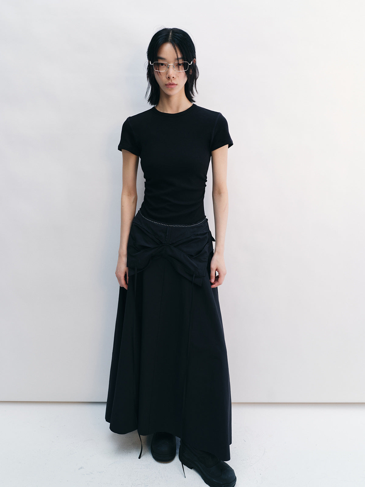 Curve Fit Shirring Tee