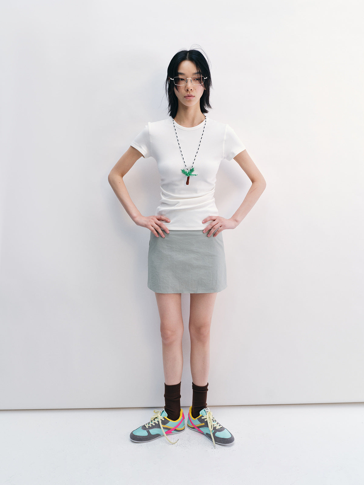 Curve Fit Shirring Tee