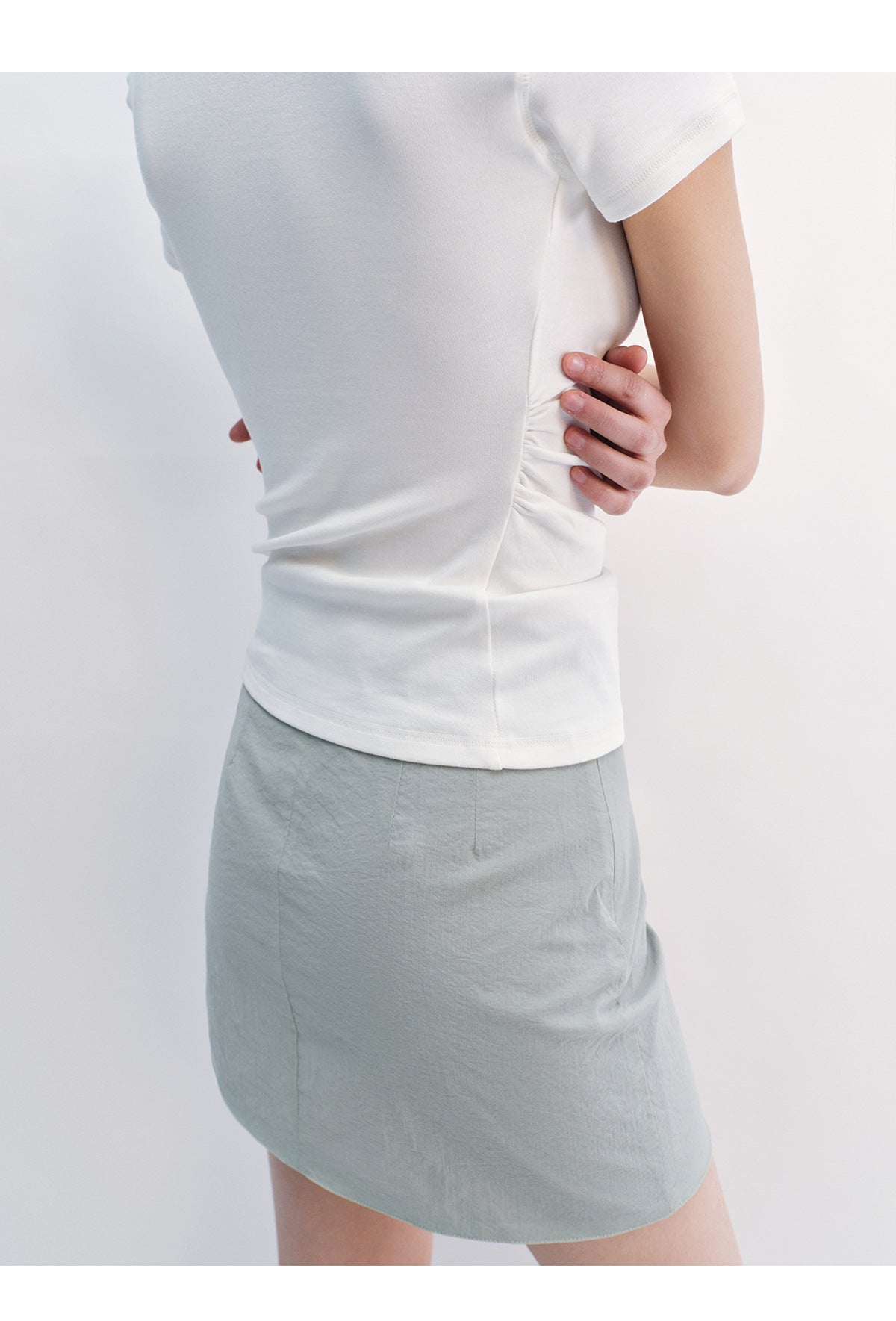 Curve Fit Shirring Tee