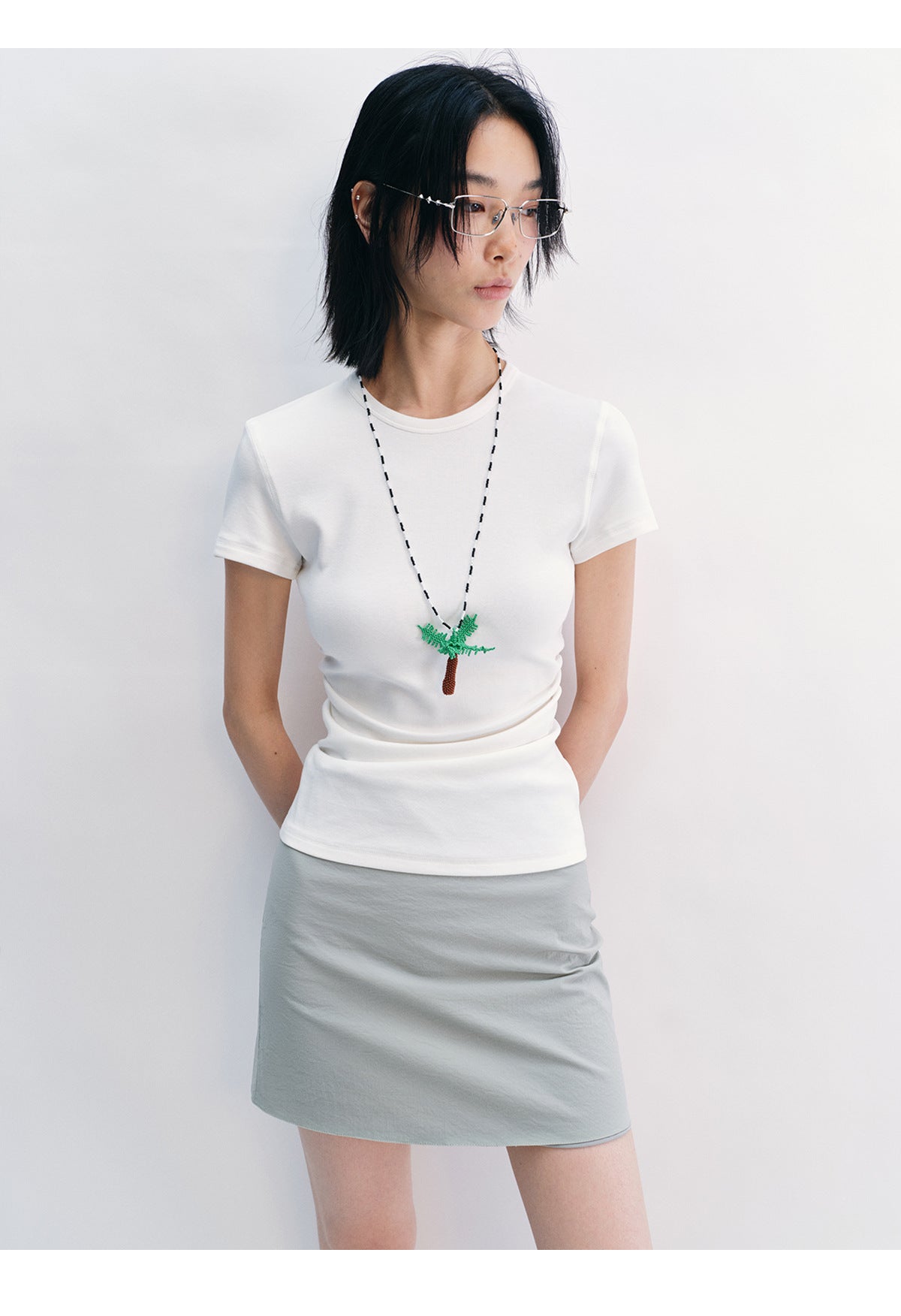 Curve Fit Shirring Tee