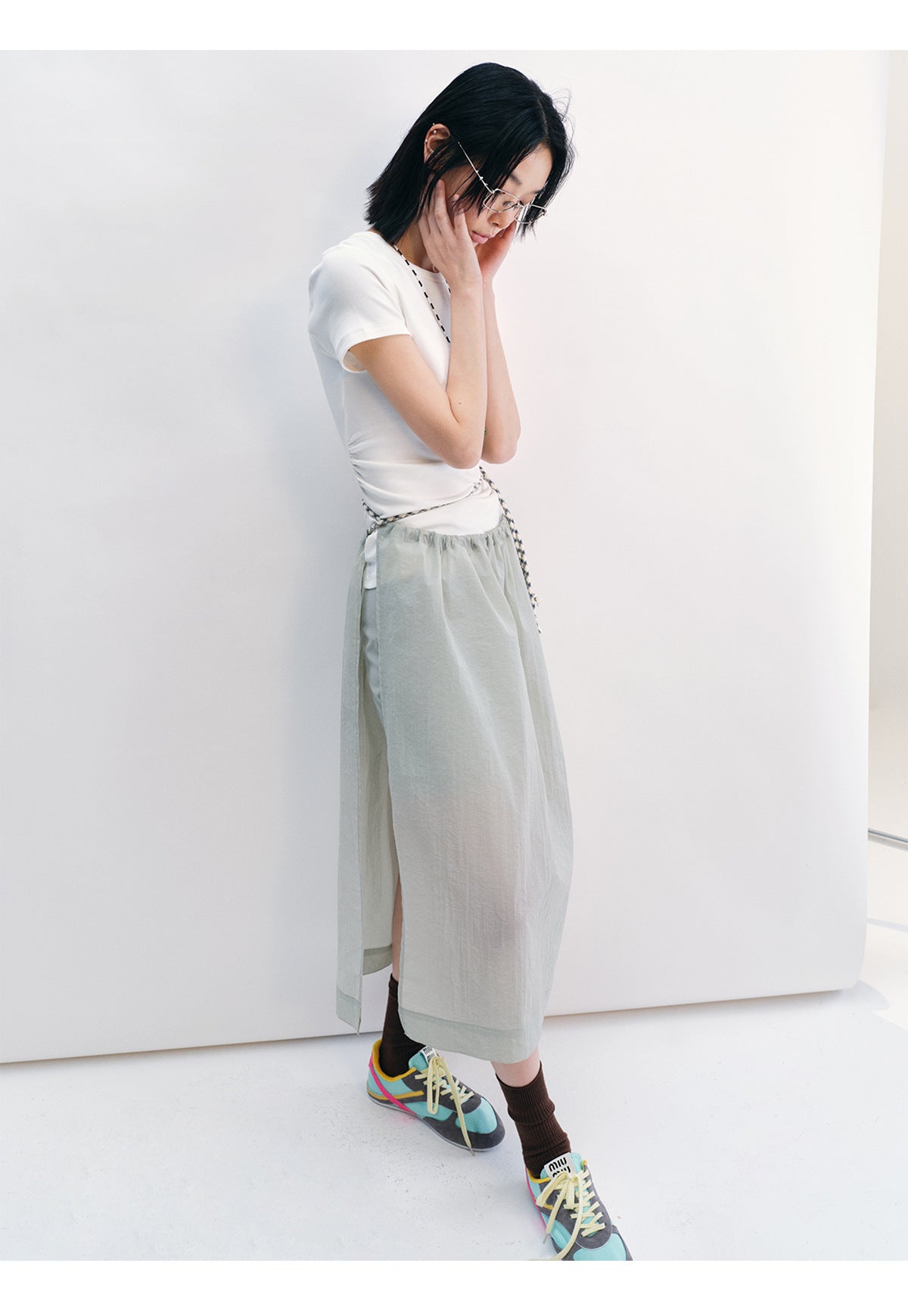 Curve Fit Shirring Tee