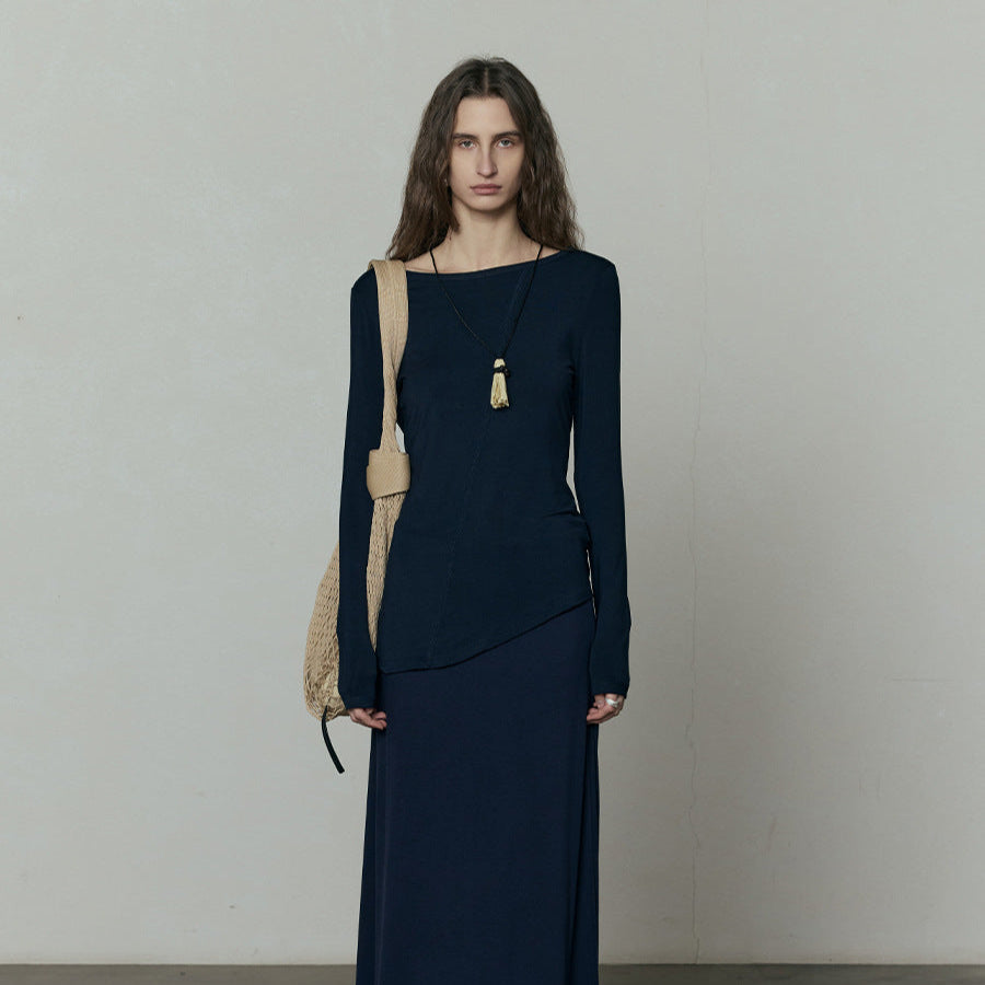Back Drape Sheer Top