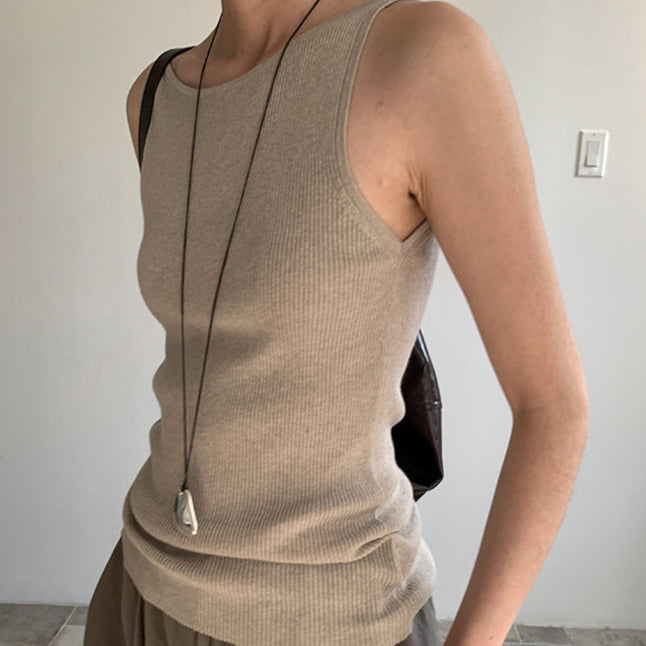 Linen Blend Sleeveless Top