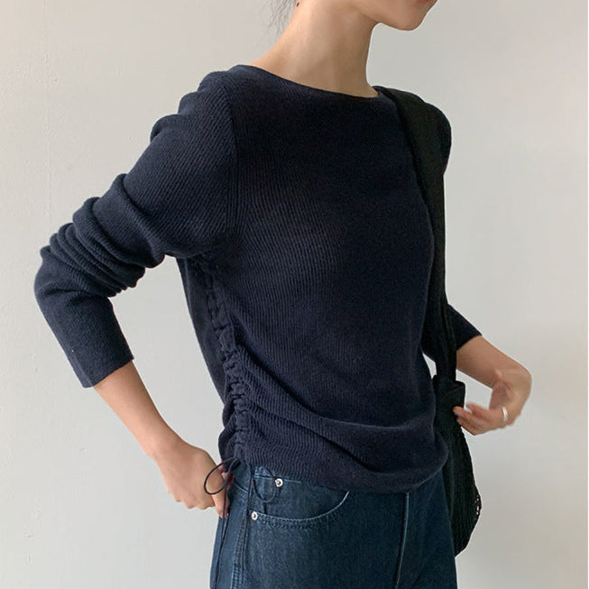 Side Gather Summer Knit