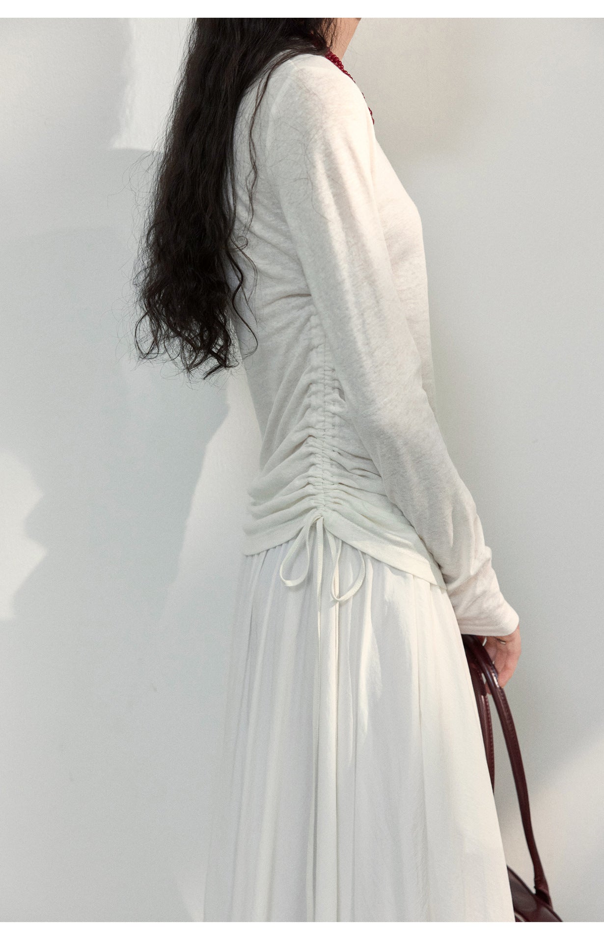 Side Gather Long Tee
