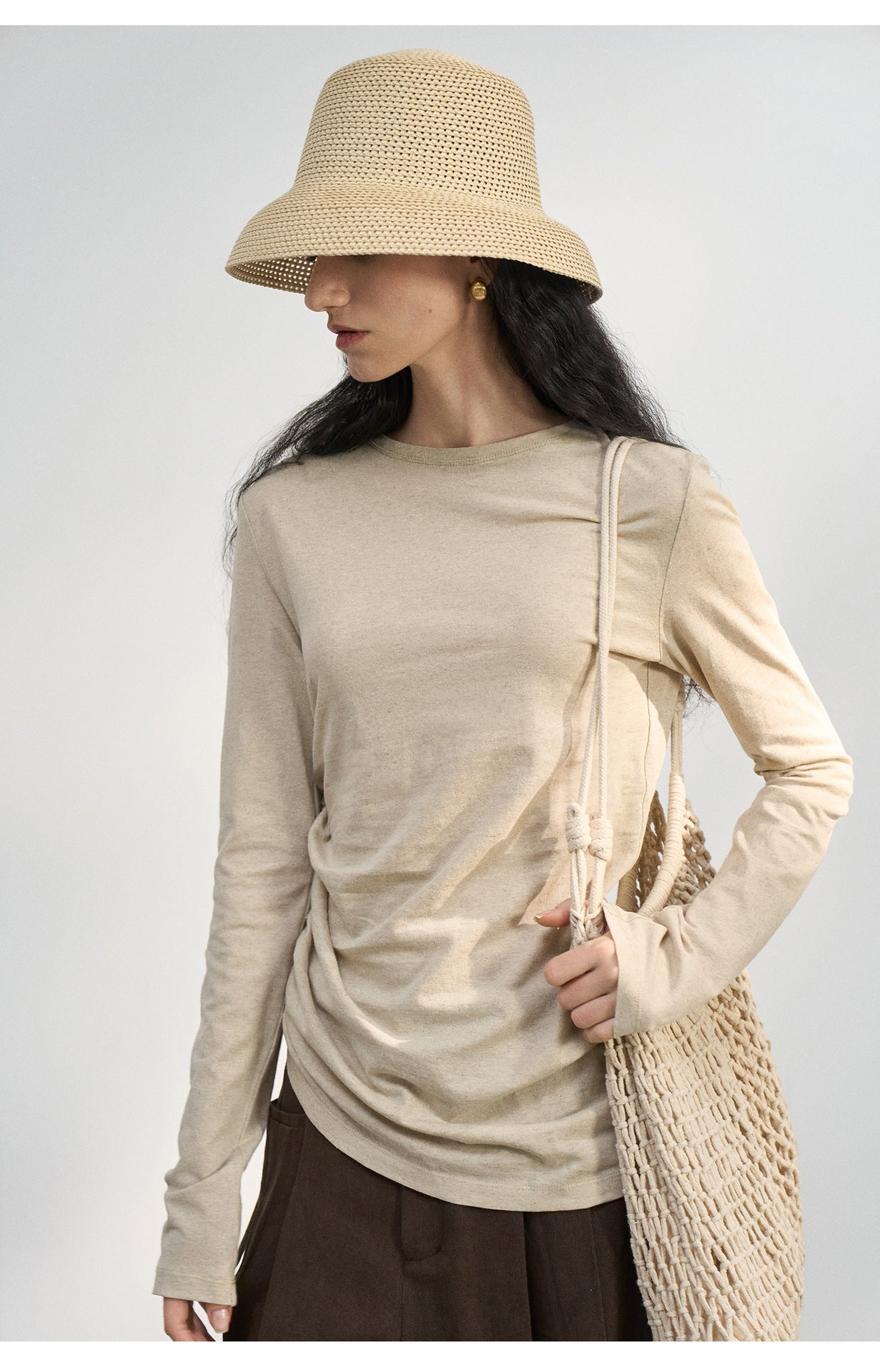 Side Gather Long Tee