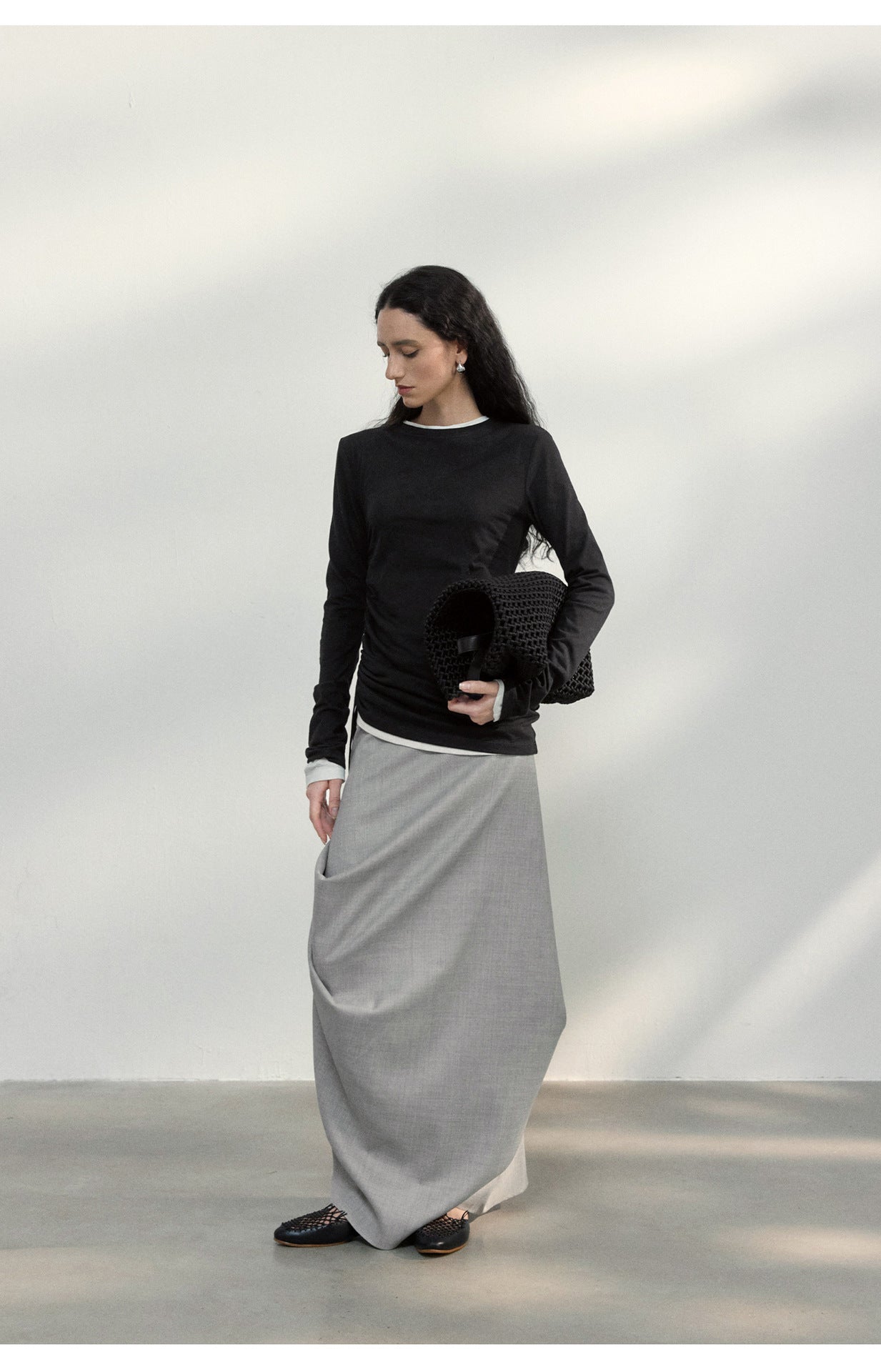 Side Gather Long Tee