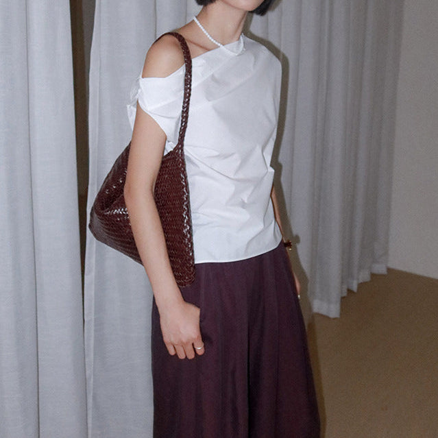 Asymmetric Shoulder Blouse