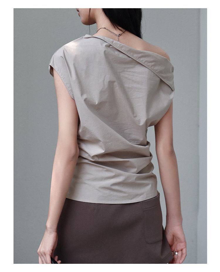 Asymmetric Shoulder Blouse
