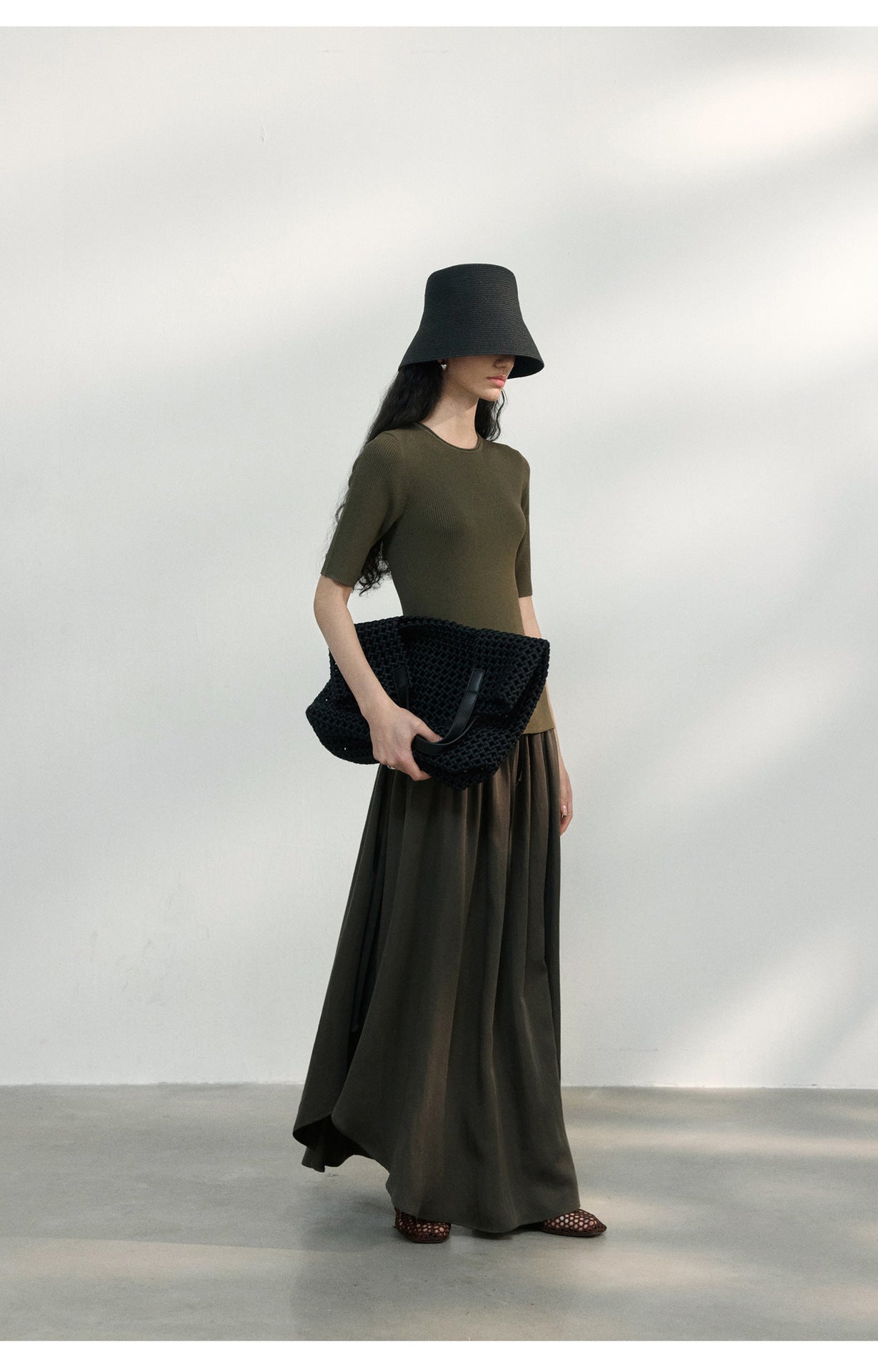 Back Cut-Out Ribbed Knit Top