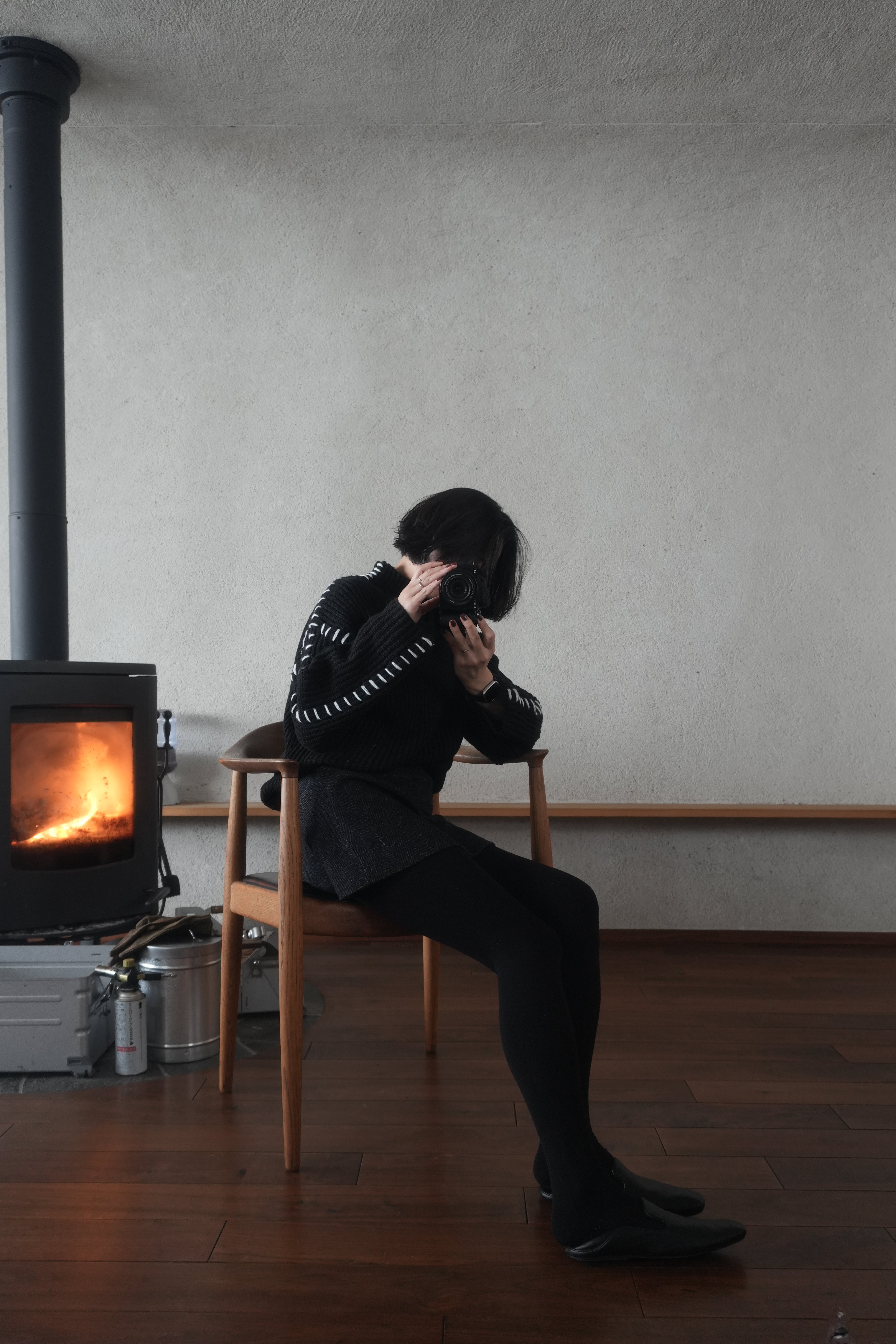 Contrast Stitch Knit Pullover