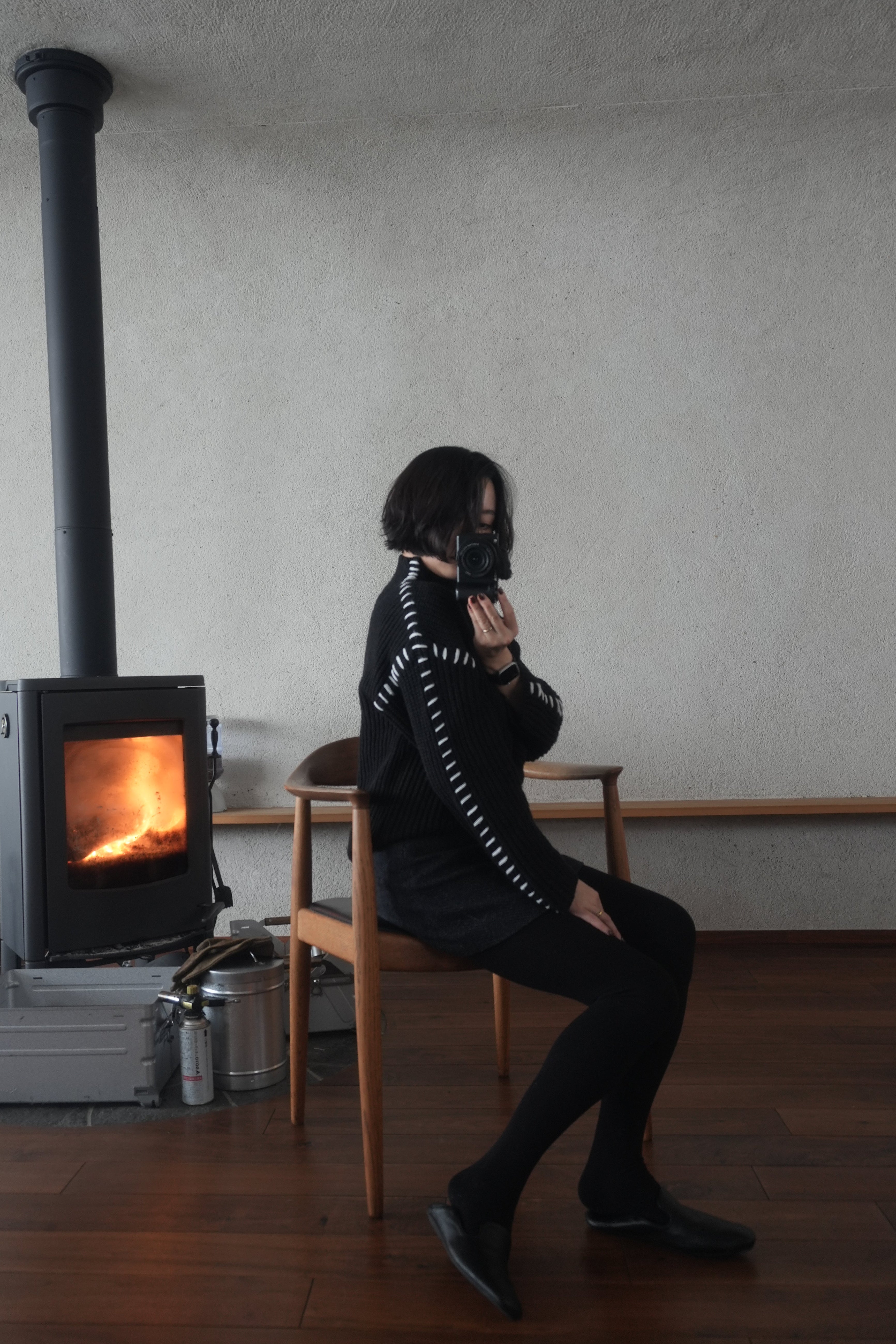 Contrast Stitch Knit Pullover