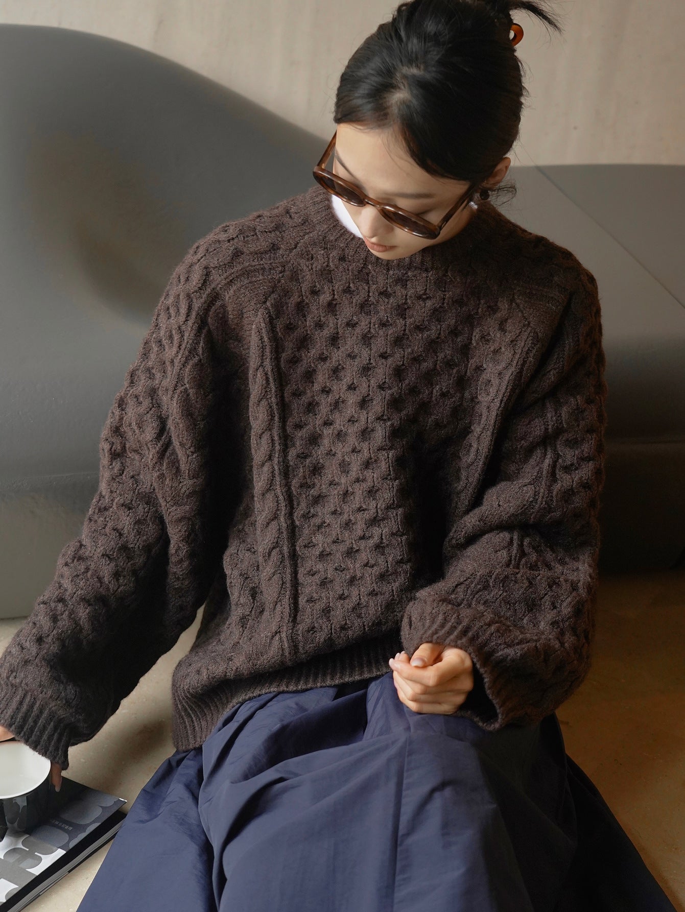 cable color sweater
