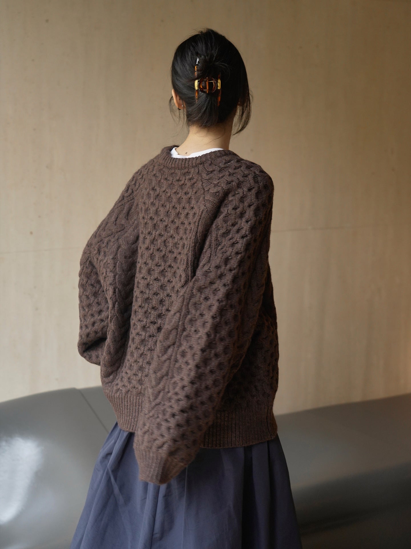 cable color sweater
