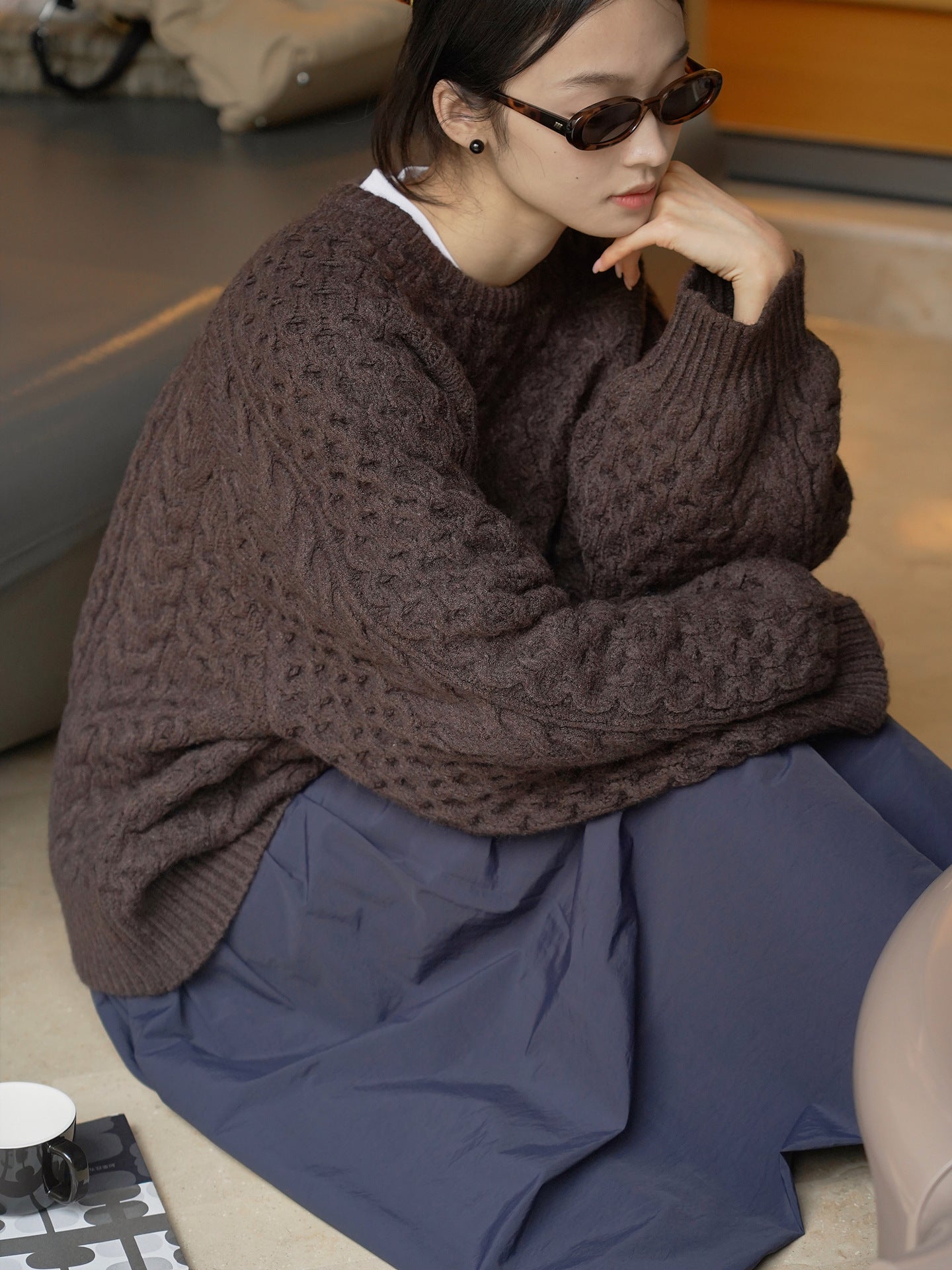cable color sweater
