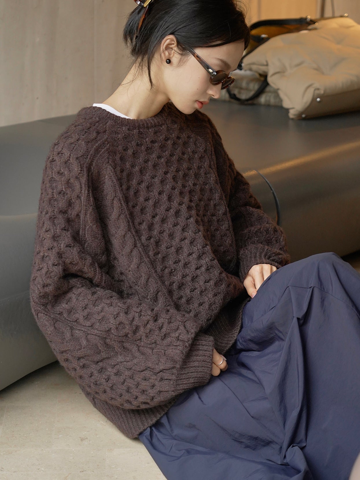 cable color sweater