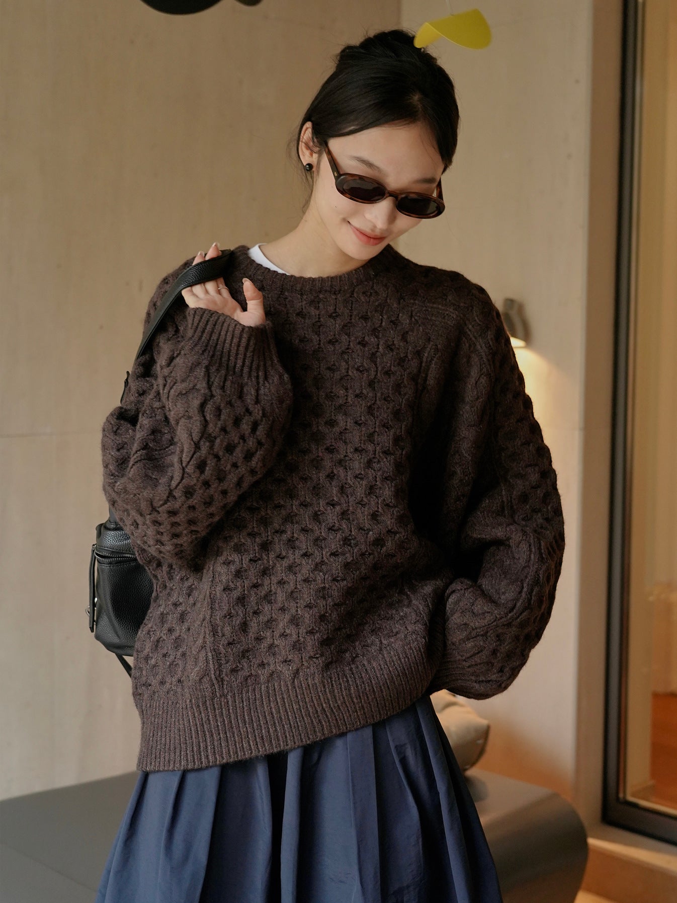 cable color sweater