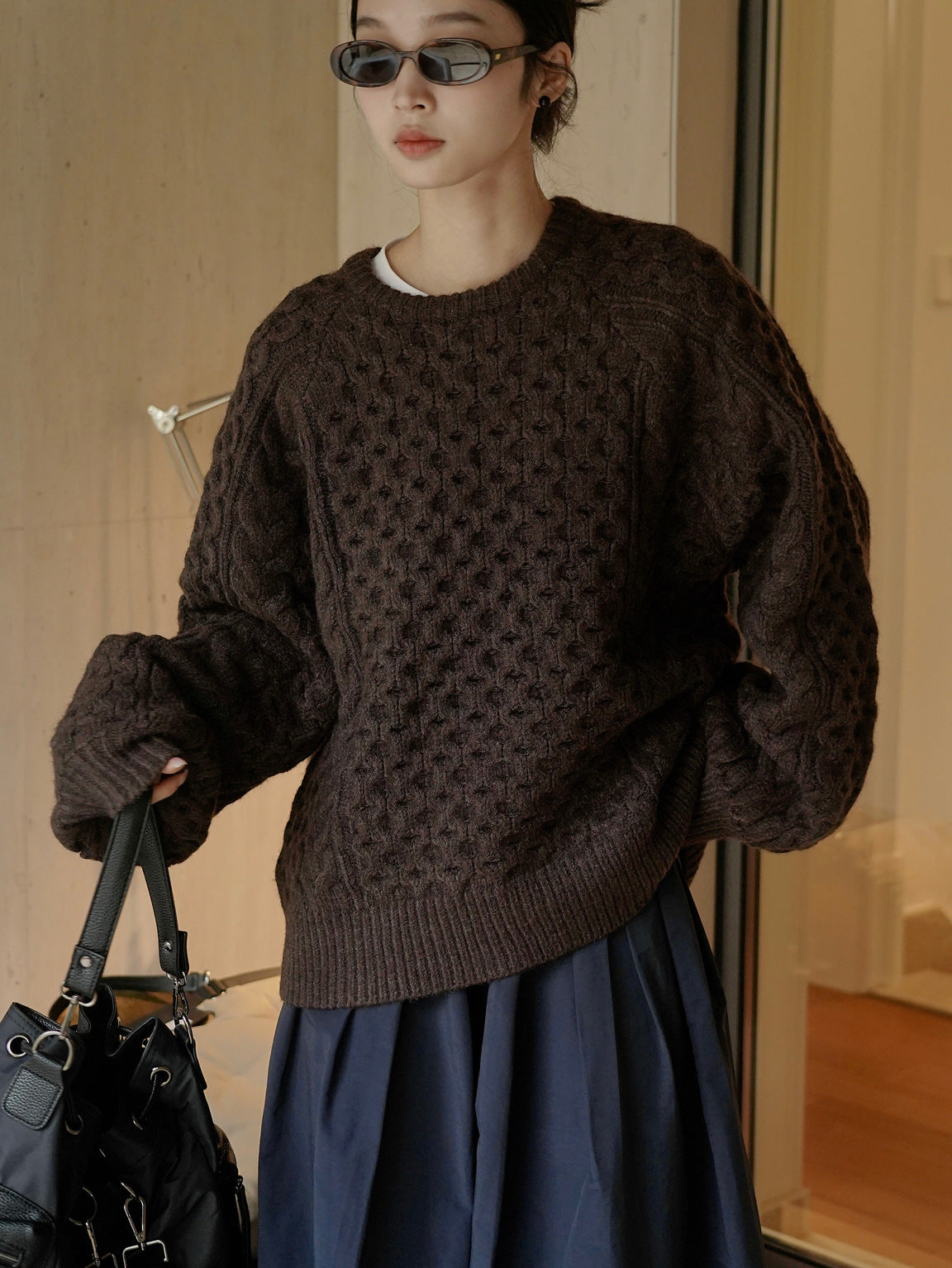 cable color sweater