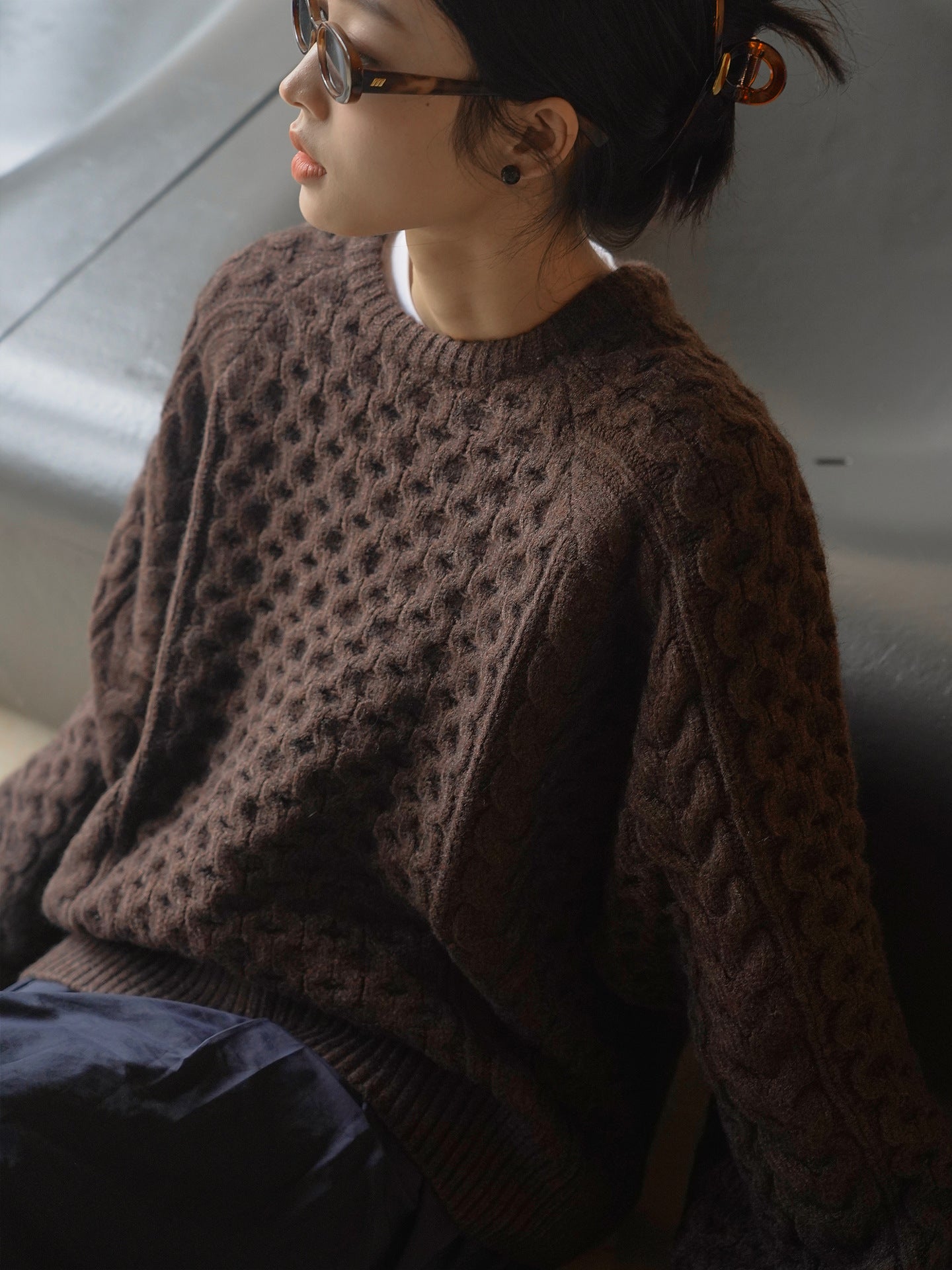 cable color sweater