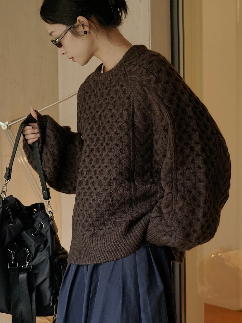 cable color sweater