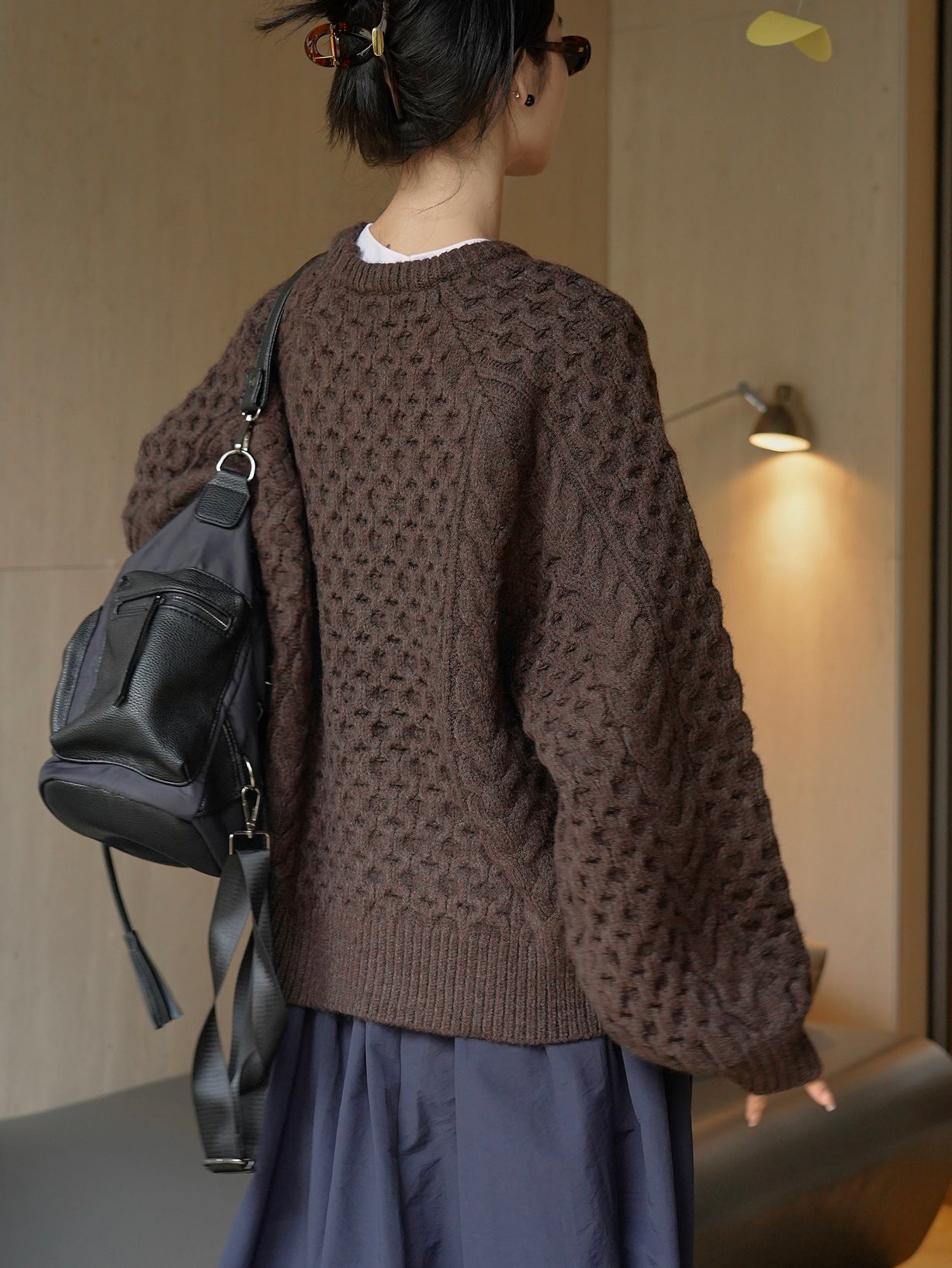 cable color sweater