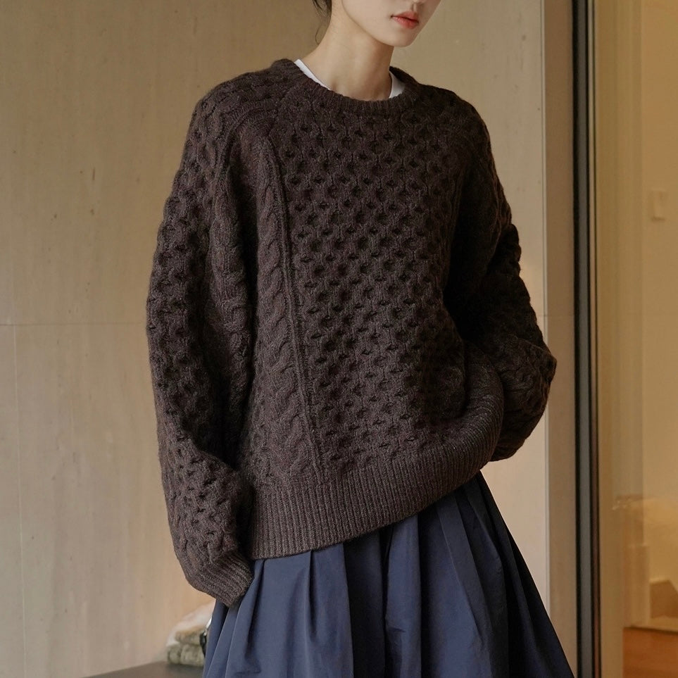 cable color sweater