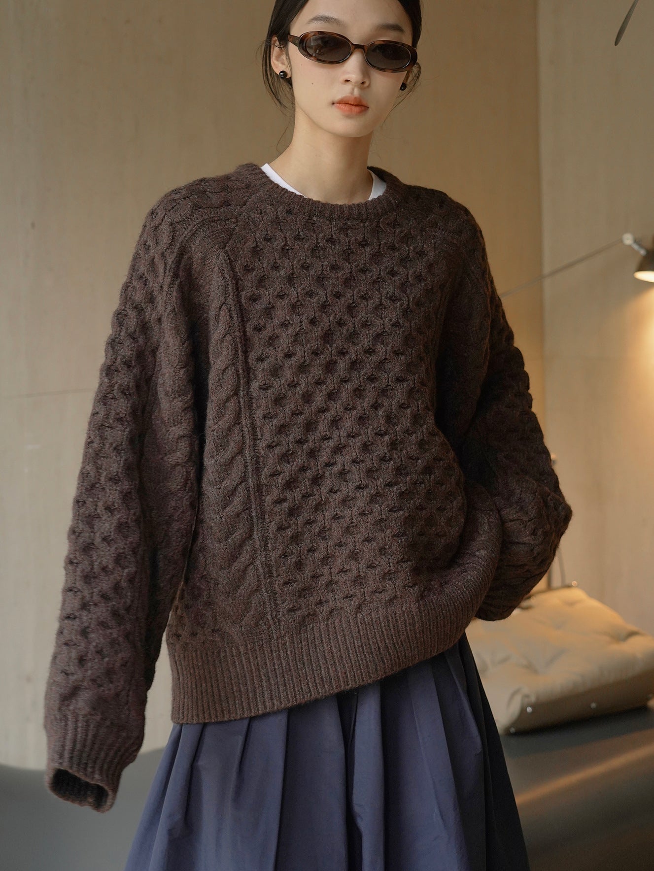 cable color sweater