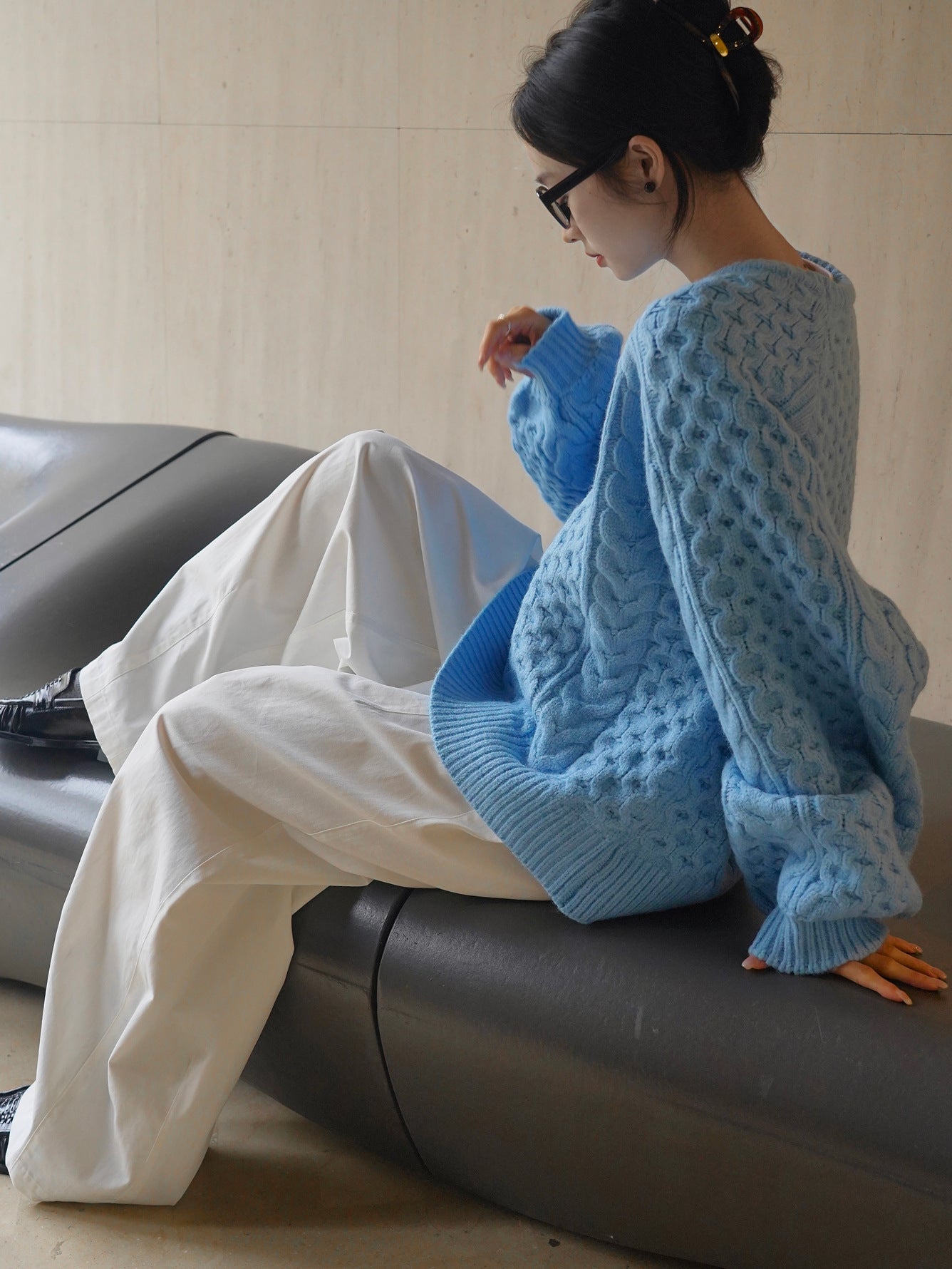 cable color sweater