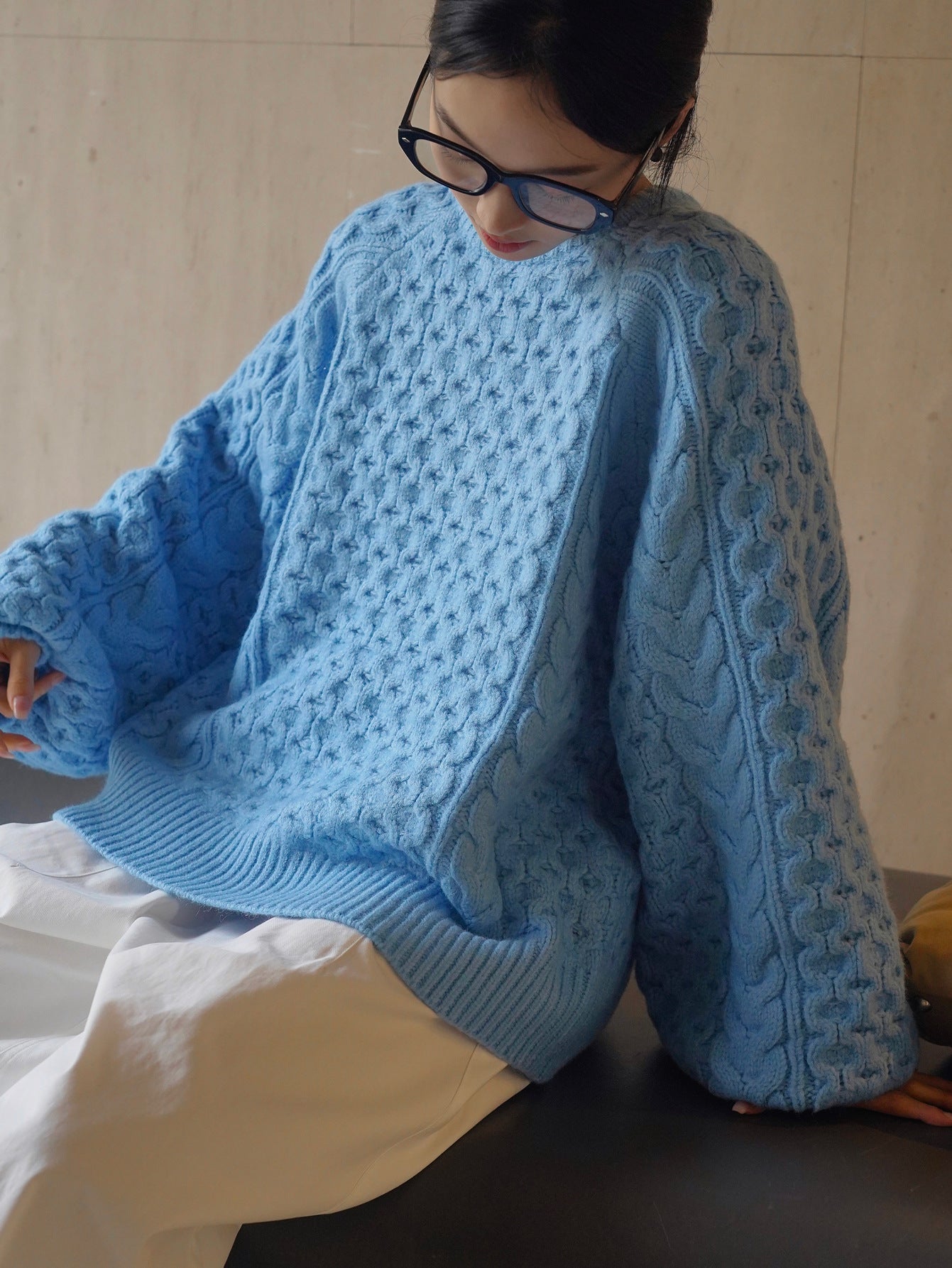 cable color sweater
