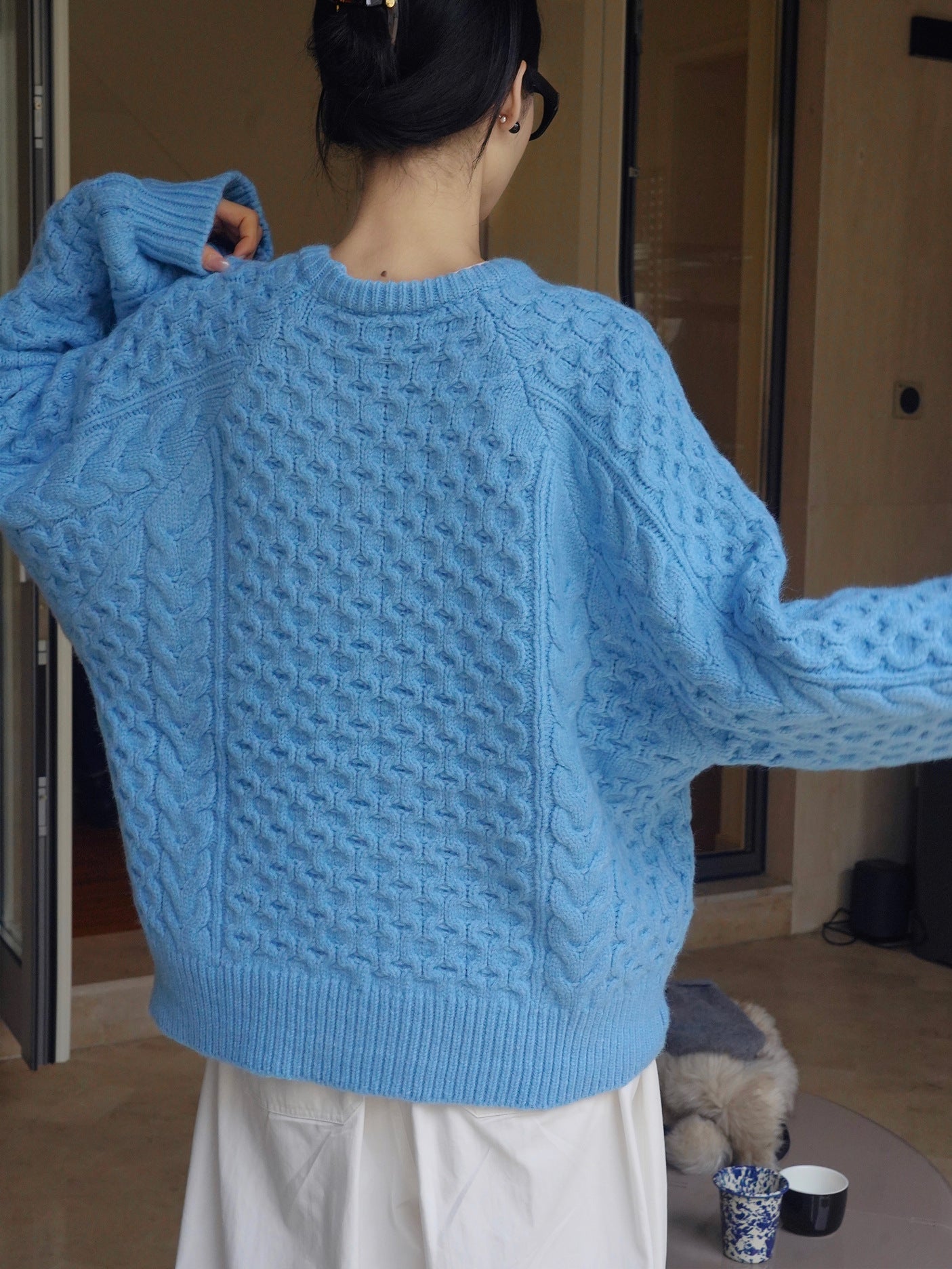 cable color sweater