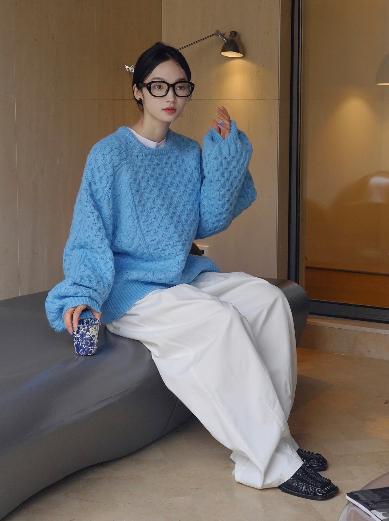 cable color sweater