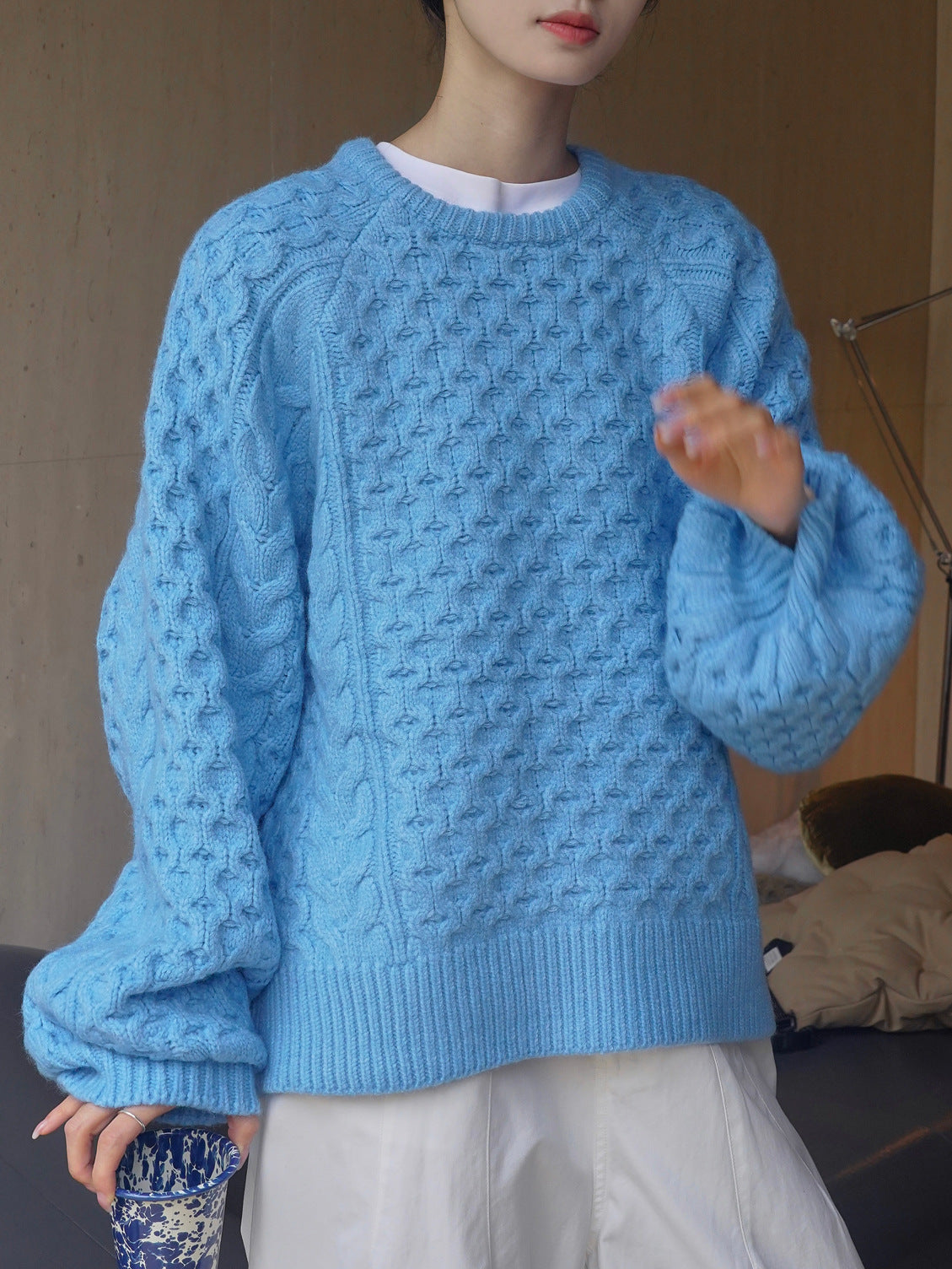 cable color sweater
