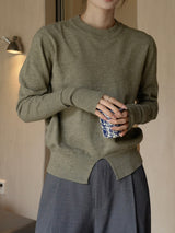 bottom cut design knit