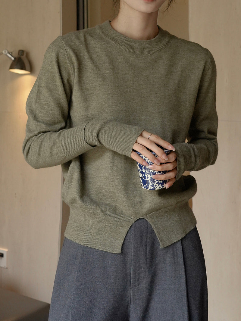 bottom cut design knit