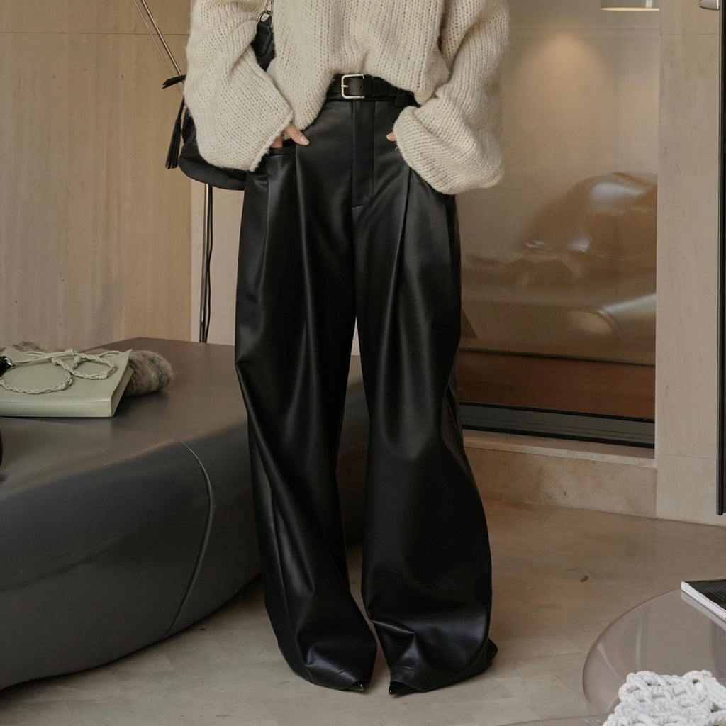 vegan leather trouser／THE FAB CLUB（ザファブクラブ）