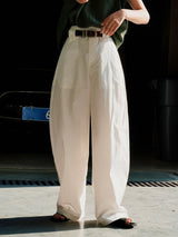 Simple wide leg trousers