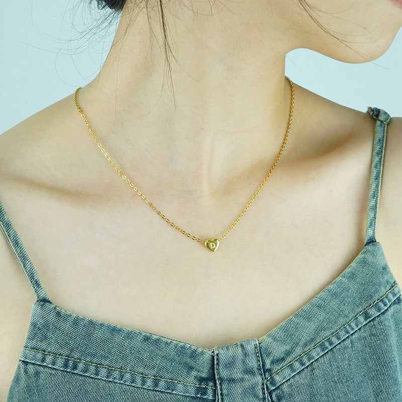 initial heart necklace