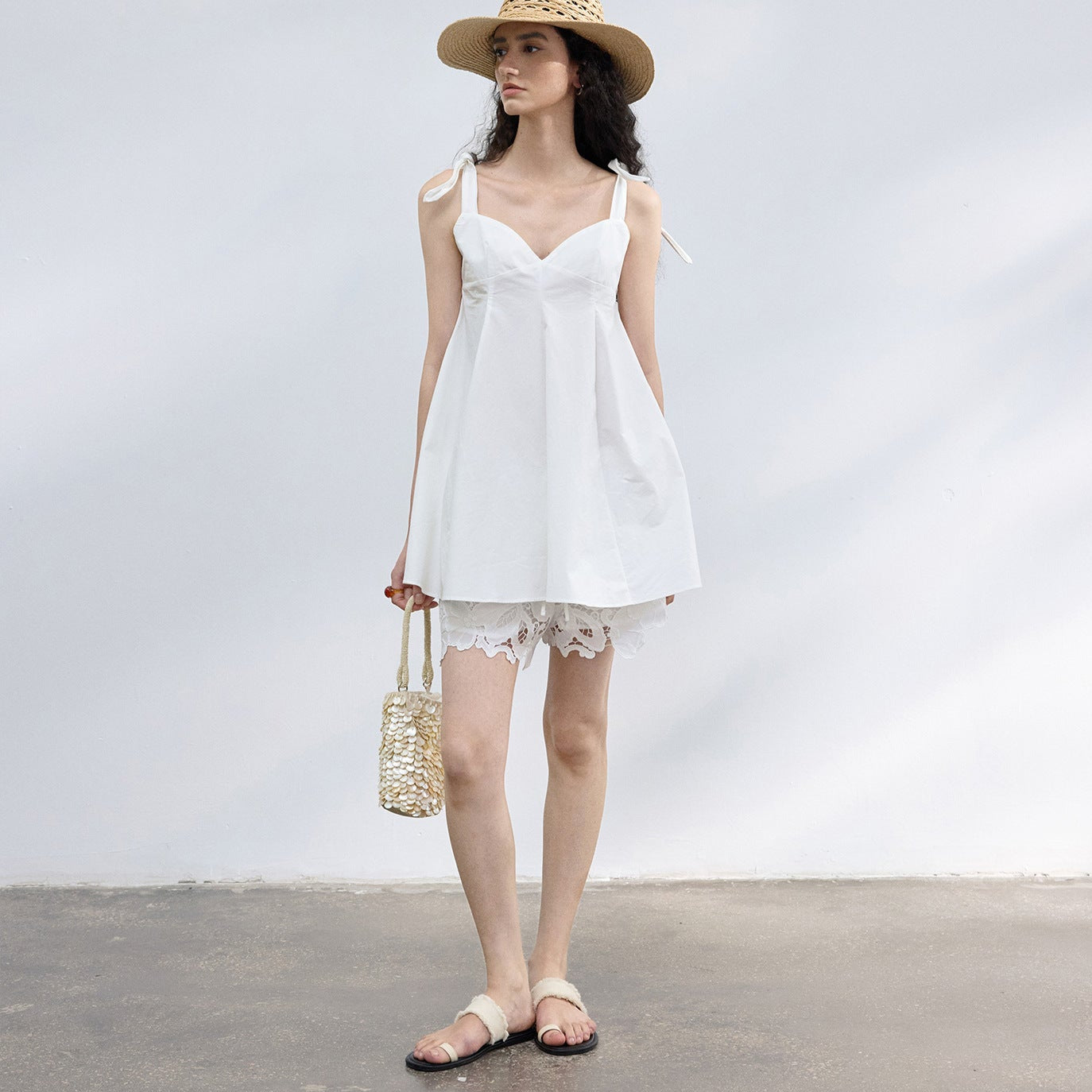 Ribbon Strap Flare Top