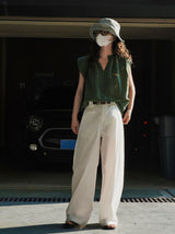 Simple wide leg trousers