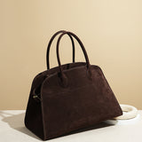 Real leather boston bag