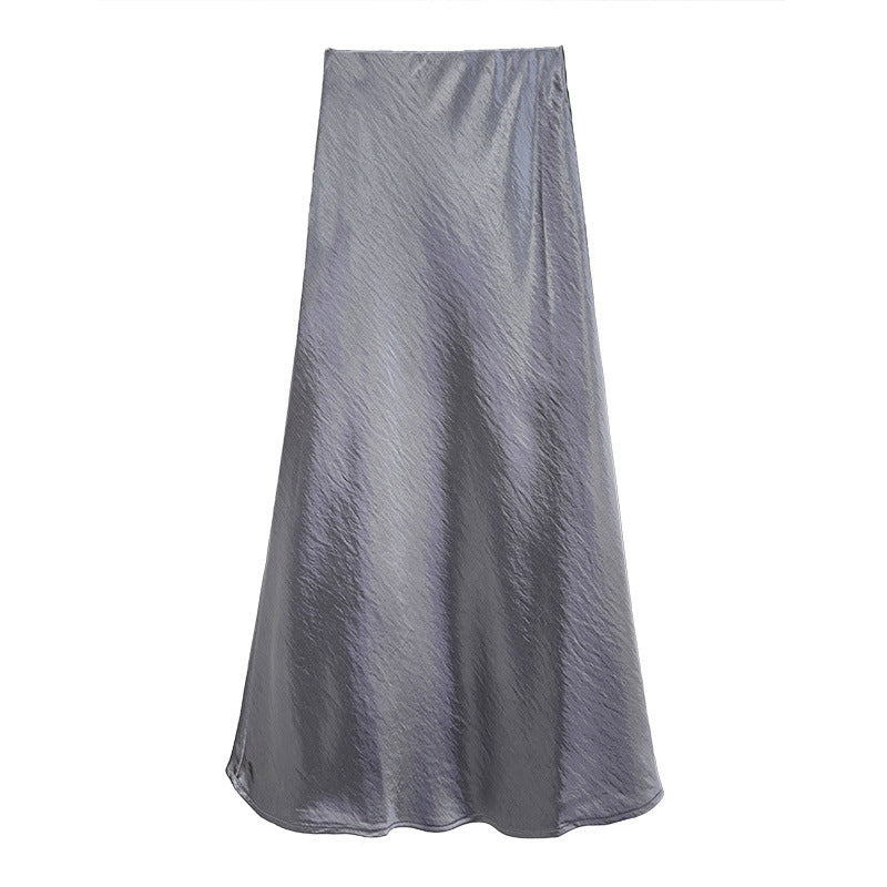 NEW｜Glossy Flow Satin Skirt
