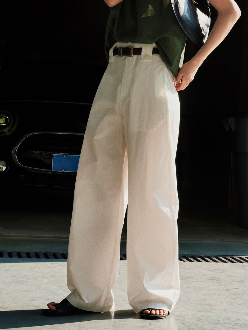 Simple wide leg trousers