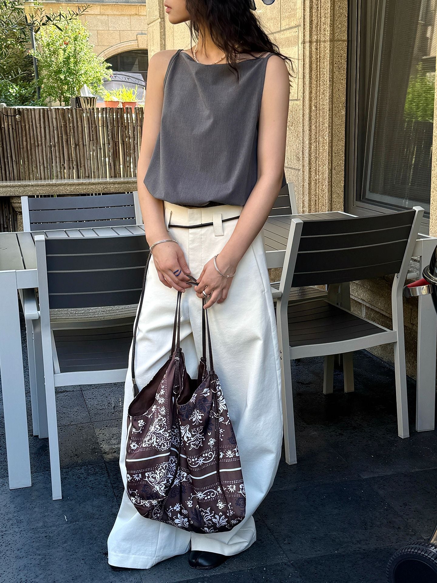 Boat Neck Strap Top